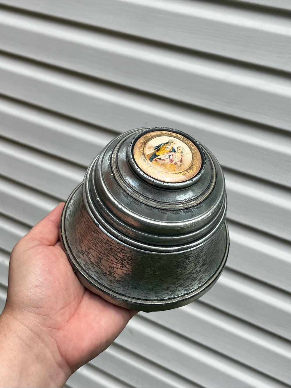 Vintage 1930s Donauwellen Aluminum Wind-Up Music Box
